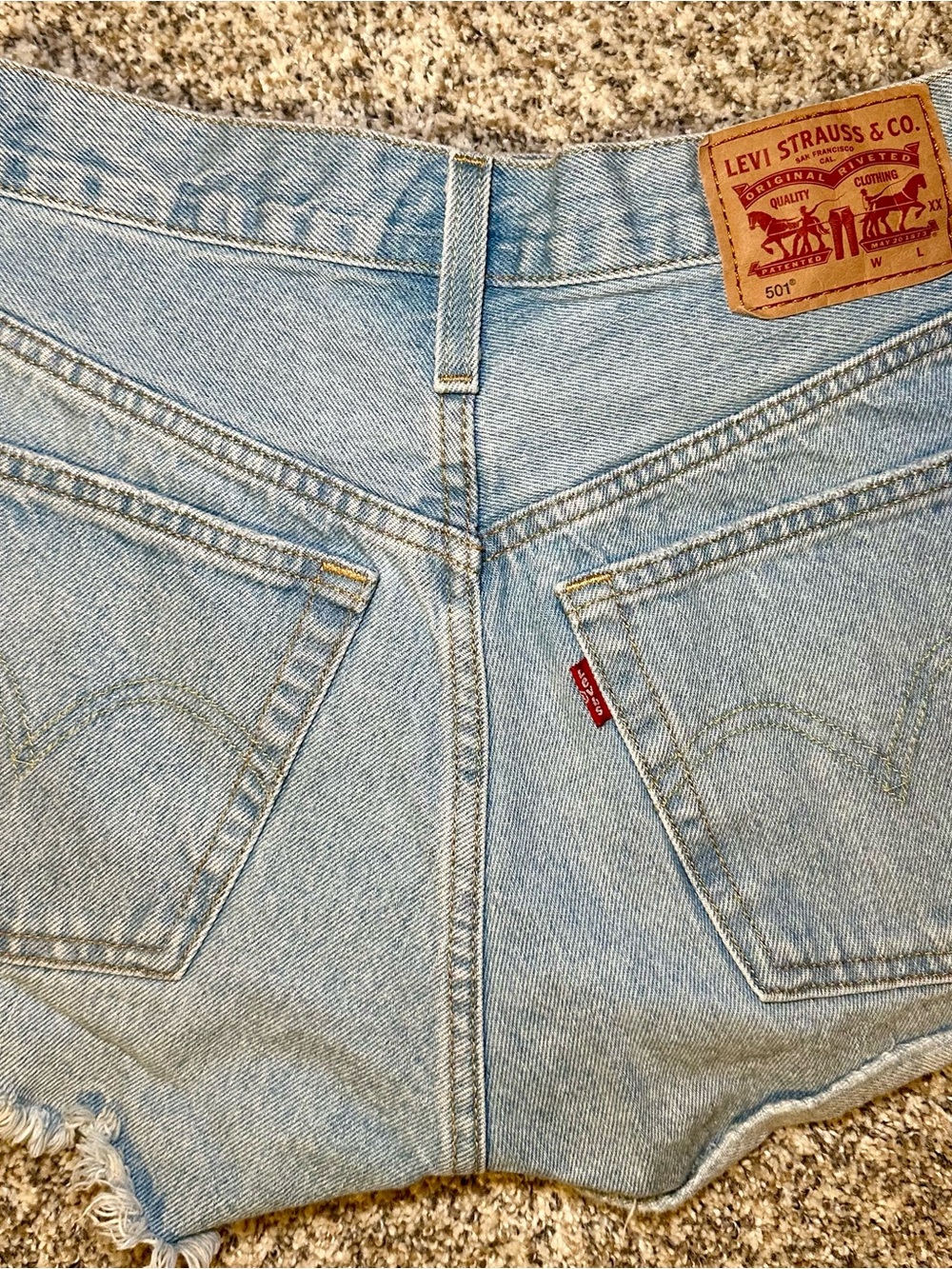 Levi's Light Blue Denim Jean Shorts
